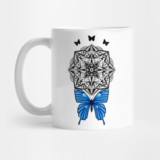 Butterfly and Mandala Mug